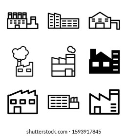 factory icon isolated sign symbol vector illustration - Collection of high quality black style vector icons
