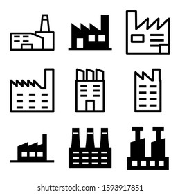 factory icon isolated sign symbol vector illustration - Collection of high quality black style vector icons
