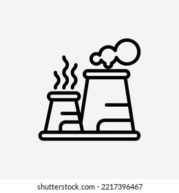  factory icon, isolated Urban outline icon in light grey background, perfect for website, blog, logo, graphic design, social media, UI, mobile app