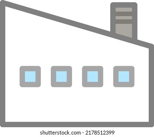 Factory icon isolated vector illustration.