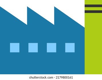 Fabriksymbol einzeln auf Vektorgrafik.