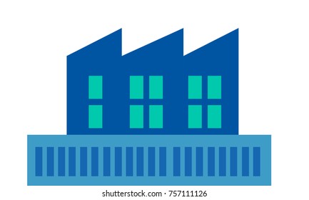 Factory icon isolated vector illustration