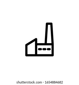 
Factory icon. Line design template. Vector illustration