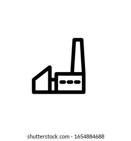 
Fabriksymbol. Liniendesign-Vorlage. Vektorillustration