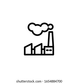 
Factory icon. Line design template. Vector illustration
