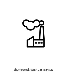 
Factory icon. Line design template. Vector illustration