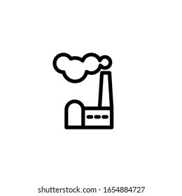 
Factory icon. Line design template. Vector illustration