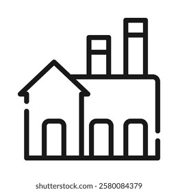 Factory Icon in Line Style