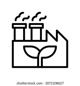 Factory Icon, Line style icon vector illustration, Suitable for website, mobile app, print, presentation, infographic and any other project.