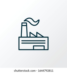 Factory icon line symbol. Premium quality isolated industry element in trendy style.