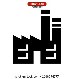 factory icon or logo isolated sign symbol vector illustration - high quality black style vector icons
