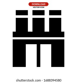 Fabriksymbol oder Logo einzeln auf Zeichen Vektorillustration Illustration - hochwertige Vektorsymbole in schwarzem Stil

