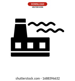 factory icon or logo isolated sign symbol vector illustration - high quality black style vector icons
