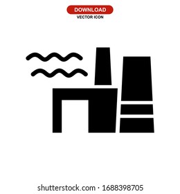 factory icon or logo isolated sign symbol vector illustration - high quality black style vector icons
