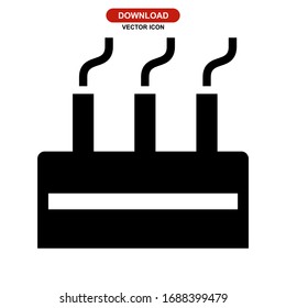 factory icon or logo isolated sign symbol vector illustration - high quality black style vector icons
