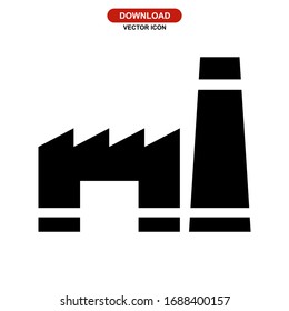factory icon or logo isolated sign symbol vector illustration - high quality black style vector icons
