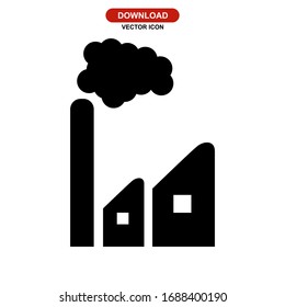 factory icon or logo isolated sign symbol vector illustration - high quality black style vector icons
