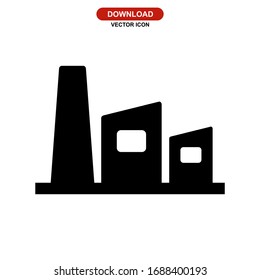 factory icon or logo isolated sign symbol vector illustration - high quality black style vector icons
