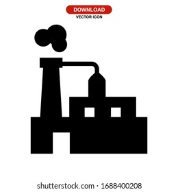factory icon or logo isolated sign symbol vector illustration - high quality black style vector icons
