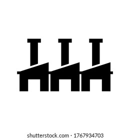 icono de fábrica o logotipo símbolo de signo aislado ilustración vectorial ilustración de alta calidad estilo negro vectores iconos
