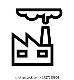 Fabriksymbol oder Logo einzeln auf Zeichen, Vektorgrafik - hochwertige Vektorsymbole in schwarzem Stil
