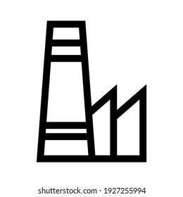 Fabriksymbol oder Logo einzeln auf Zeichen, Vektorgrafik - hochwertige Vektorsymbole in schwarzem Stil
