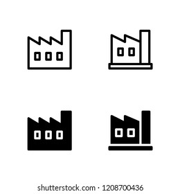 Factory Icon Logo Vector Symbol. Industry Icon