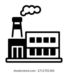 Icono de fábrica Ilustración vectorial mixta