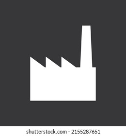 Factory icon on grey background
