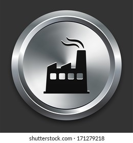 Factory Icon on Metallic Button Collection