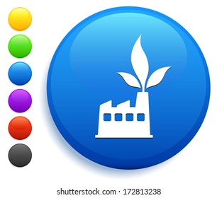 Factory Icon on Round Button Collection