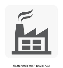 Factory icon on white.