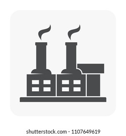 Factory icon on white.