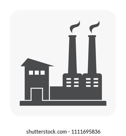 Factory icon on white.