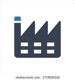Factory icon on white background