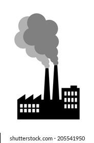 Factory icon on white background
