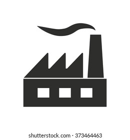 Factory  icon  on white background. Vector illustration.