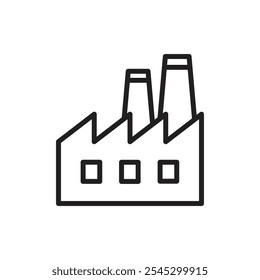 Sinal de definição de contorno do ícone de fábrica