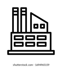 Factory icon outline vector design