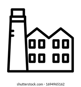 Factory icon outline vector design