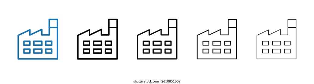Factory icon Outline vector logo for web ui