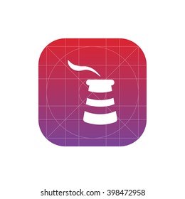 factory icon. pollution sign vector eps10 icon
