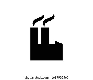 Factory icon. power station concept symbol or logo element