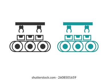 factory icon set isolated on white background