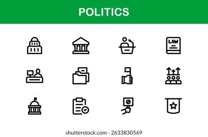 Factory Icon Set Representing Industry, Manufacturing, Machines, Production, and Automation Concepts in a Simple, Download-Ready Vector Format