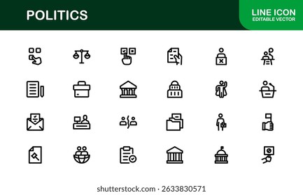 Conjunto de iconos de fábrica que representa conceptos de industria, fabricación, máquinas, producción y automatización en un formato de Vector simple y listo para la Descarga