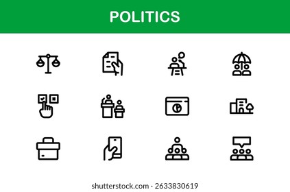 Factory Icon Set Representing Industry, Manufacturing, Machines, Production, and Automation Concepts in a Simple, Download-Ready Vector Format