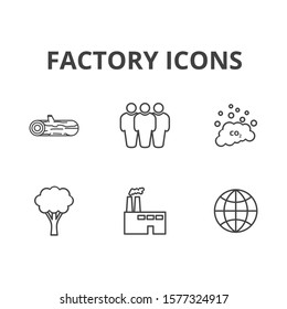 factory icon set vector illustration logo template for many purpose. Isolated on white background.