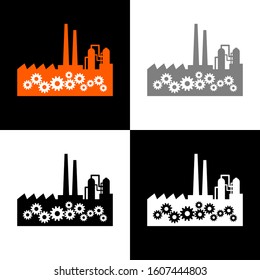 Factory icon set, vector illustration