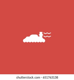 factory icon. sign design. red background